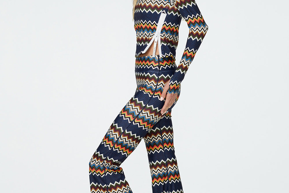 Juliette Palazzo Pant in Zig Zag Left Side