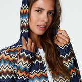 Lola Bodysuit in Zig Zag Closeup Left Hand View