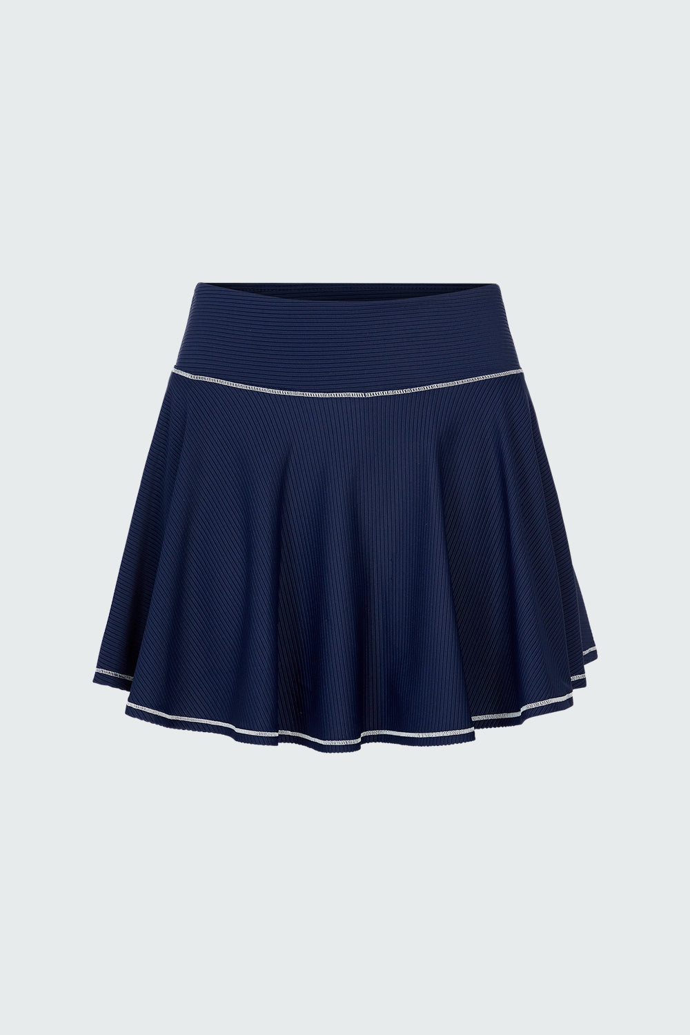 Isabel Ribbed Tennis Skirt in Marine Navy – WATSKIN