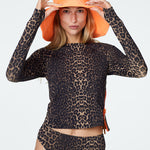Belle Bikini in Leopard Front View with Hat