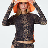 Belle Bikini in Leopard Front View with Hat