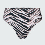 Watskin Belle bikini bottom in Natural Zebra on a white background