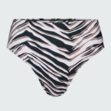 Watskin Belle bikini bottom in Natural Zebra on a white background