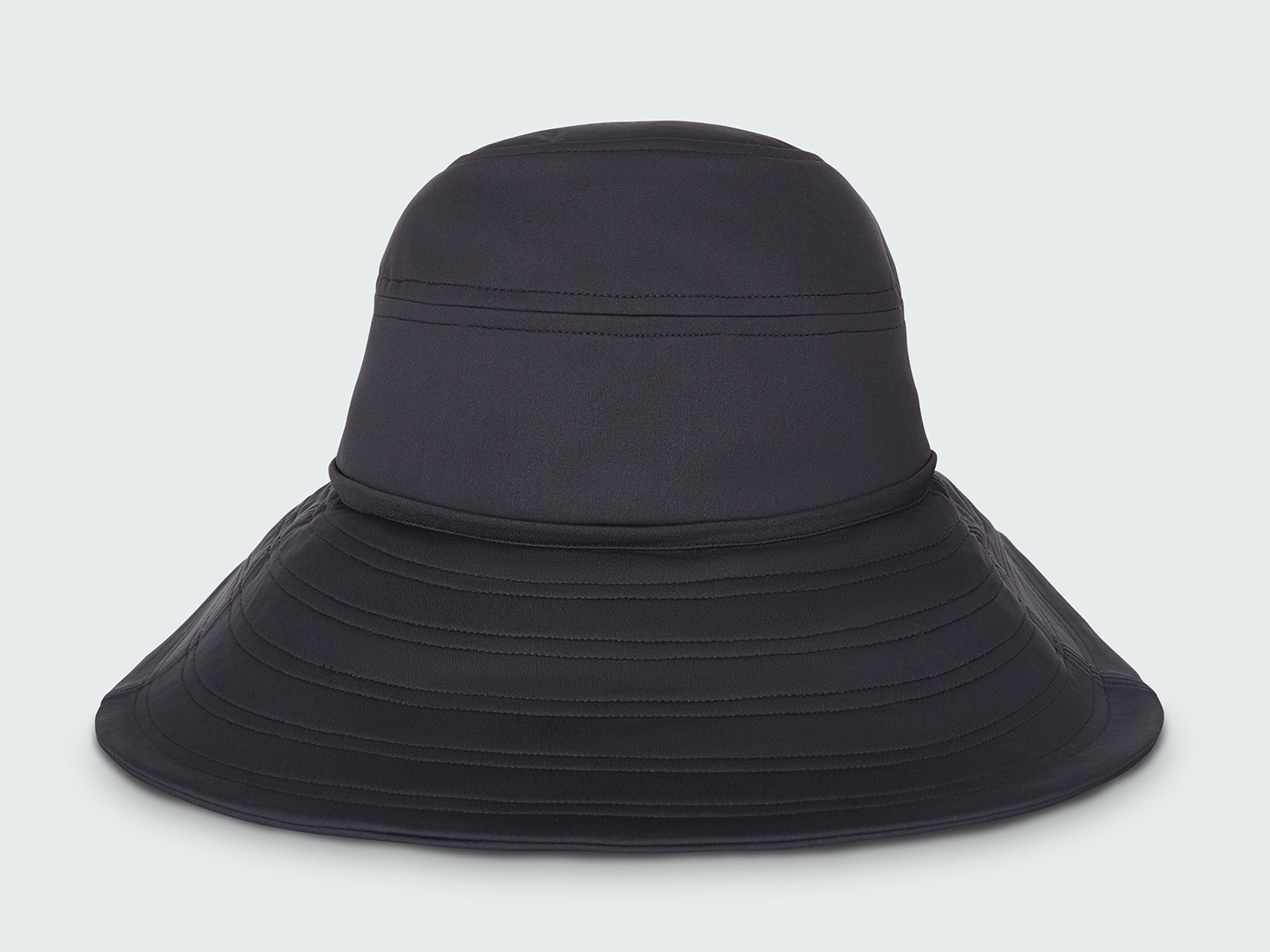 A black sun hat 