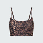 Leopard swim and sun protective bralette