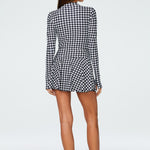 Isabel Tennis Skirt in Houndstooth Back View