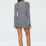 Isabel Tennis Skirt in Houndstooth Back View