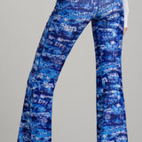 Watskin Juliette Palazzo Pant in Tie Dye Closeup White Top 