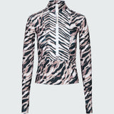 Mia Half Zip Pullover Rashguard in Animal Mix shown against a plain light gray background