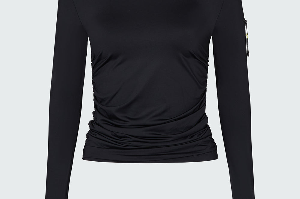 black long-sleeve sun protective tee