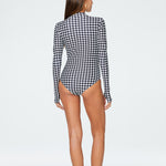 Ryann Bodysuit in Houndstooth Back View