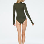 Ryann Bodysuit in Olive Back View