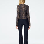 Sasha Long Sleeve Tee in Leopard Back