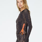 Sasha Long Sleeve Tee in Leopard Left