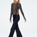 Walking in the Sasha Long Sleeve Tee in Leopard