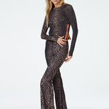 Sasha Long Sleeve Tee in Leopard Front