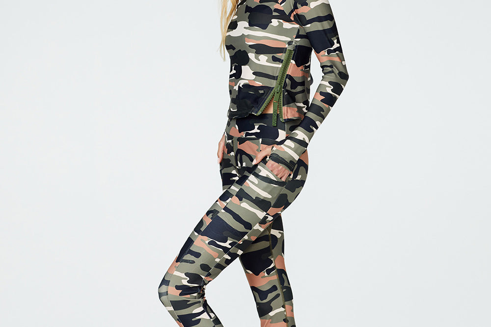 Brynn Legging in Camo Left Side View