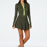 Isabel Tennis Skirt in Olive Green