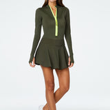 Isabel Tennis Skirt in Olive Green