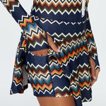 Isabel Tennis Skirt in Zig Zag Closeup