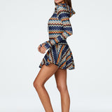 Isabel Tennis Skirt in Zig Zag Left Side