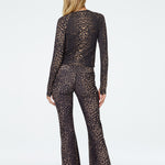 Juliette Palazzo Pant in Leopard Back Angle