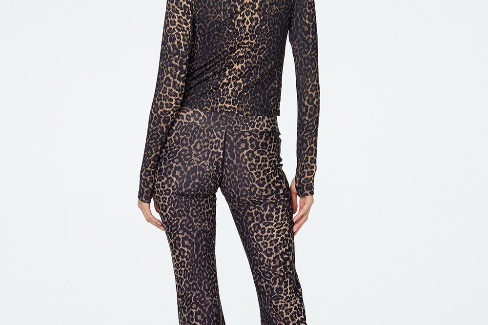 Juliette Palazzo Pant in Leopard Back Angle