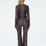 Juliette Palazzo Pant in Leopard Back