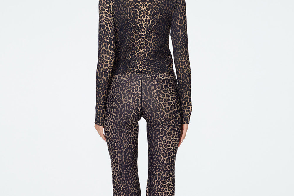 Juliette Palazzo Pant in Leopard Back