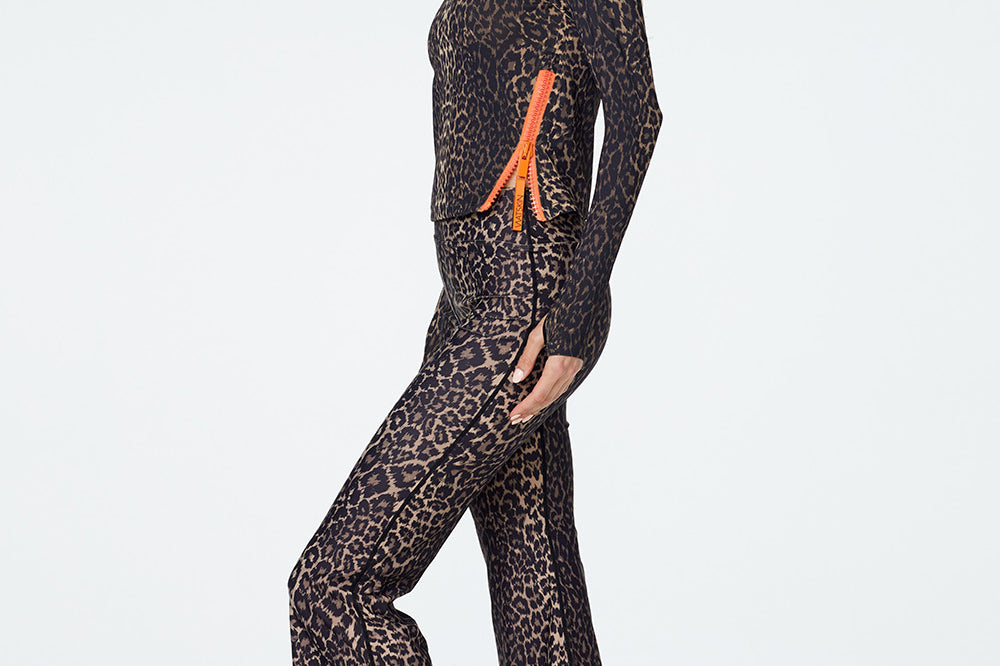 Juliette Palazzo Pant in Leopard Left Side