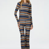 Juliette Palazzo Pant in Zig Zag