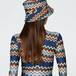 Kate Bucket Hat in Zig Zag Back Right Side VIew