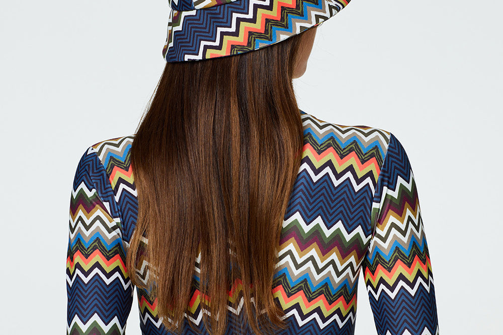 Kate Bucket Hat in Zig Zag Back Right Side VIew