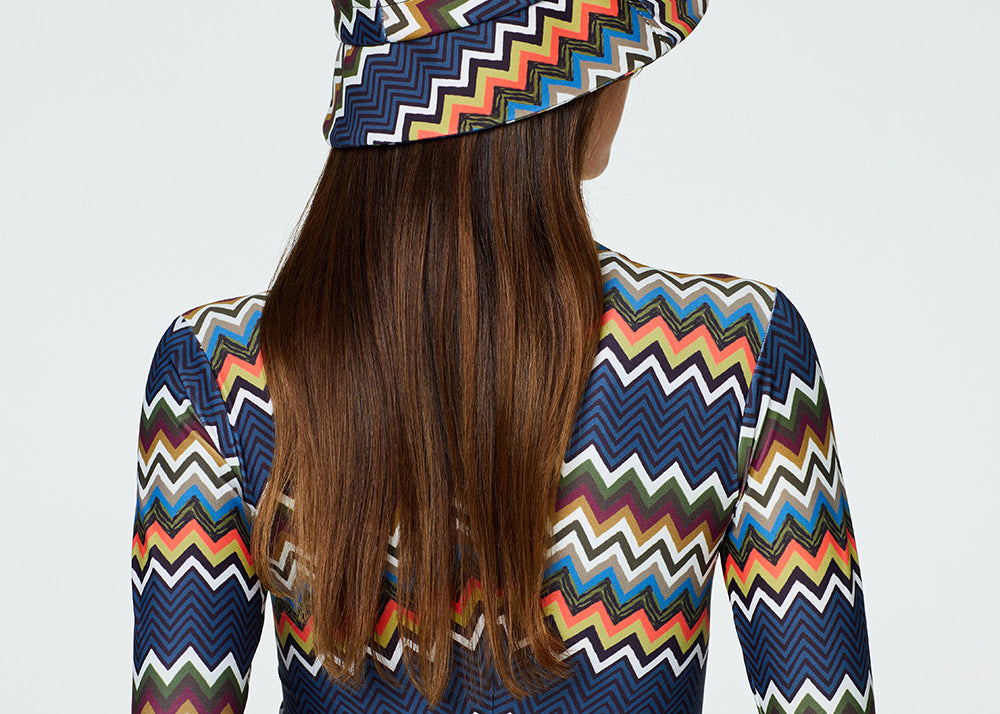 Kate Bucket Hat in Zig Zag Back Right Side VIew