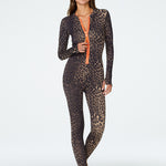Unzipping the Lois Catsuit in Leopard