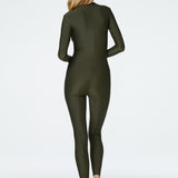 Lois Catsuit in Olive Green Back