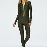 Lois Catsuit in Olive Green