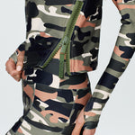 Sasha Long Sleeve Tee in Camo Closeup