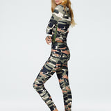 Sasha Long Sleeve Tee in Camo Left View