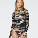 Sasha Long Sleeve Tee in Camo Tight View