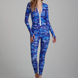 Watskin Lois Catsuit in Tie Dye Full View