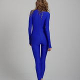 Back VIew of the Watskin Lois Catsuit in Azul Blue