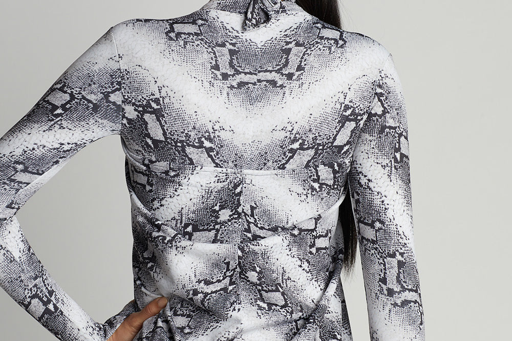 Back of Watskin Lois Catsuit in Python