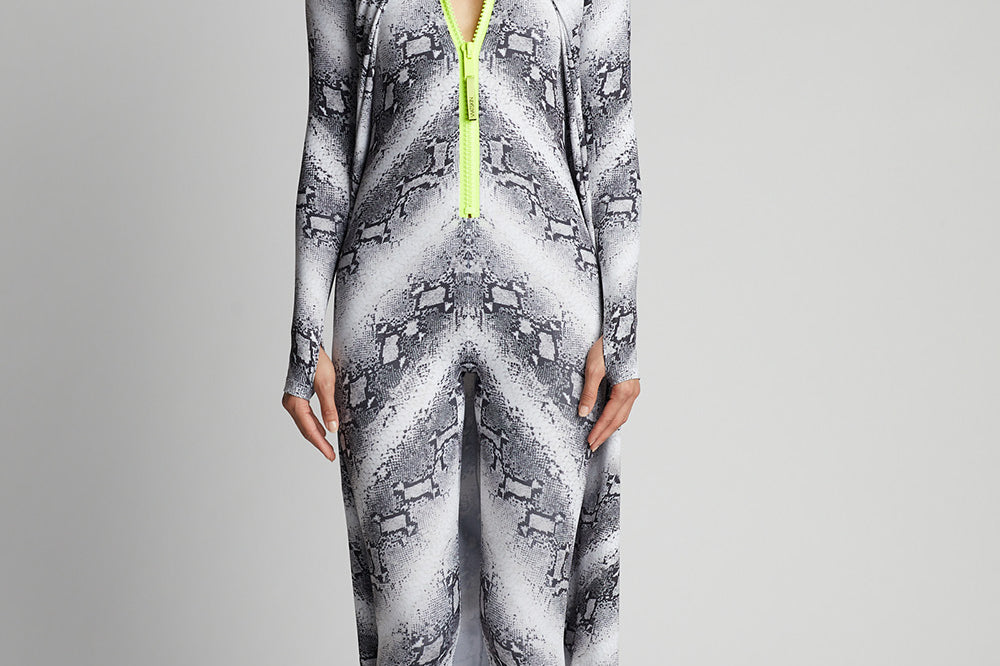 Watskin Lois Catsuit and Sasha Hat in Python